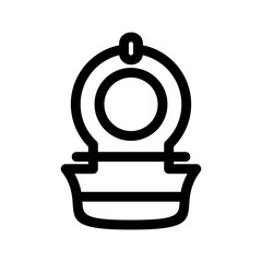 diving helmet icon or logo isolated sign symbol vector illustration - high quality black style vector icons
