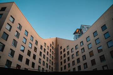 Curvy architecture building corner