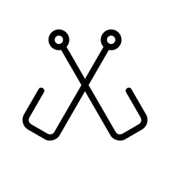 fishing hook icon or logo isolated sign symbol vector illustration - high quality black style vector icons
