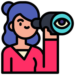 research filled outline icon