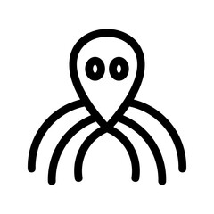 octopus icon or logo isolated sign symbol vector illustration - high quality black style vector icons
