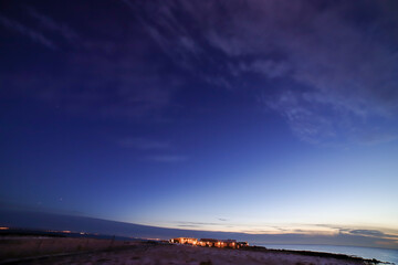 sunset over the river