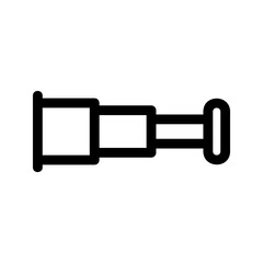 sea telescope icon or logo isolated sign symbol vector illustration - high quality black style vector icons
