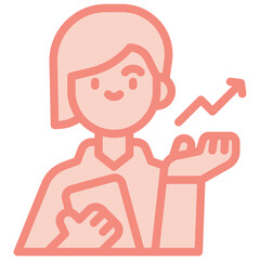 growth two tone icon