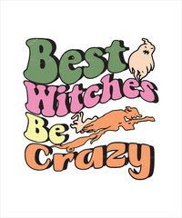 Groovy style Halloween typography t-shirt design, vintage typography t-shirt design, retro Halloween t-shirt design, groovy t-shirt design.