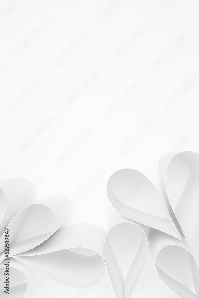 Aufkleber funny white drops of paper as soft light bright horizontal decorative border with copy space for tex