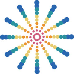 Festive Celebration Party Fireworks Vector Illustration Icon