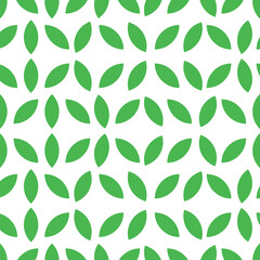 green leaves random seamless pattern vector illustration background
