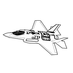 modern jet fighter black and white vector design