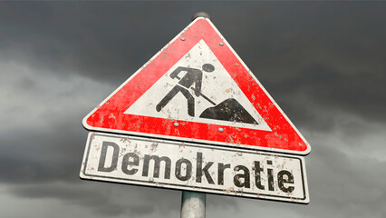 Demokratie in Gefahr - obrazy, fototapety, plakaty