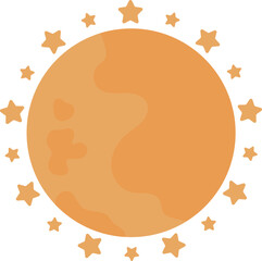 Happy Mid Autumn Festival Full Moon Icon