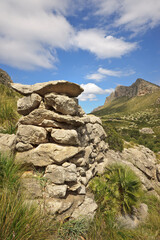 Construcciones naviculares de epoca Talayotica, ciudad pre-romana de Bocchoris.Valle de Boquer. Pollensa.Mallorca.Islas Baleares. Spain.