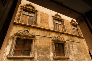 palacio de Ca´n Oleza mandado construir por la familia Descós en el siglo XV, Monumento Histórico-Artístico, Palma, mallorca, islas baleares, españa, europa