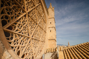 roseton mayor,Catedral de Mallorca , siglo  XIII, Monumento Histórico-artístico, Palma, mallorca,...