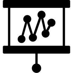 Graph Presentation Vector Icon