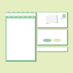 Pastel color envelope design with insert and outer pack