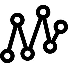 Line Graph Vector Icon