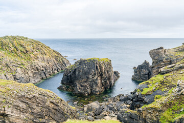 Butt of Lewis cliffs and sea on the Isle of Lewis, Scotland, UK