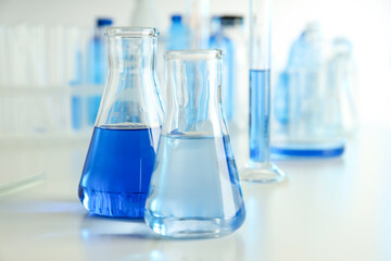 Concept of science and research with laboratory accessories