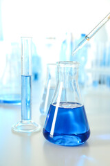 Concept of science and research with laboratory accessories