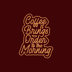 Simple Decorative Text Art Coffee Drink Theme
