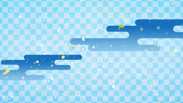 和柄背景素材　雲　金紙吹雪