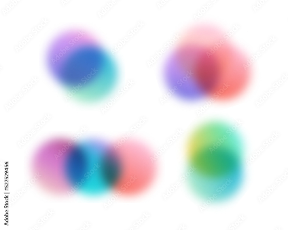 Poster blurred colorful gradient circle composition collection for your design