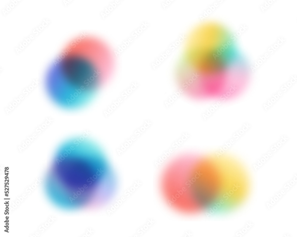 Poster blurred colorful gradient circle composition collection for your design