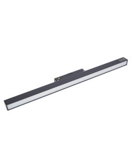 LED lights, track LED lamp. Office lighting. Composition of linear lamps. New technologies. High power linear SMD white lighting LED isolated on white background