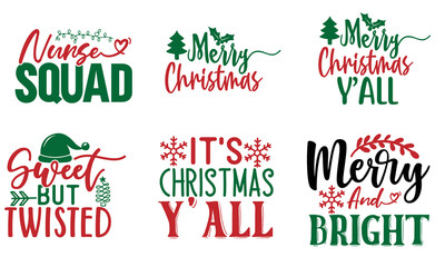 Christmas Quotes SVG Designs Bundle