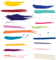 set of watercolor splashes