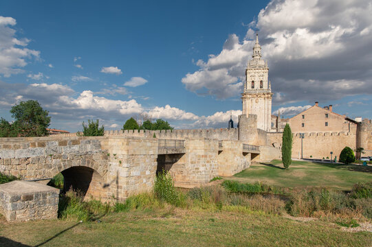 El Burgo de Osma a medieval town famous for its wall and cathedral (Soria, Spain)