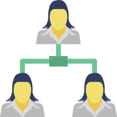 Team Hierarchy Vector Icon