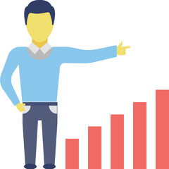 Businessman Promotion Vector Icon