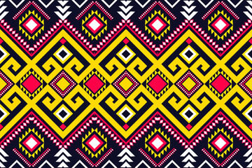 Abstract ethnic geometric pattern design for background or wallpaper.