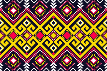 Abstract ethnic geometric pattern design for background or wallpaper.