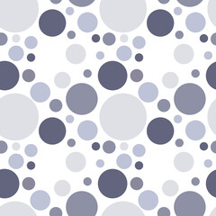 Vector circles seamless pattern. Abstract polka dots geometric backdrop illustration. Wallpaper, graphic background, fabric, textile, print, wrapping paper or package design.
