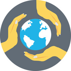 Globe Safety Vector Icon