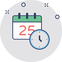 Christmas Date Vector Icon