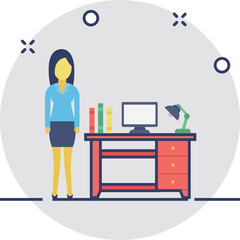 Fototapeta premium Businesswomen Vector Icon