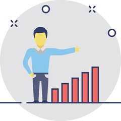 Businessman Promotion Vector Icon