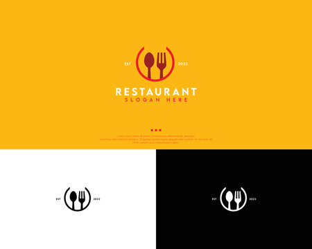 Restaurant logo design template