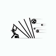 Economic Recovery Icon. Business and Finance Activity Symbol - Vector.