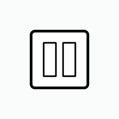 Electrical Switch Icon. On and Off Symbol for Design, Presentation, Website or Apps Elements.   
