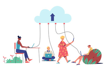 Teamwork Sharing Data Using Cloud