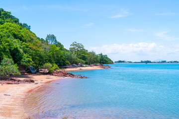 Obraz premium The Pink Coast or Lan Him Chomphu at Chanthaburi in Thailand