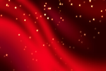 Plakat Digitally generated red abstract with lots of stars background. Defocused velvet look to use in gift, christmas, movies, valentine's day kind of concepts.
