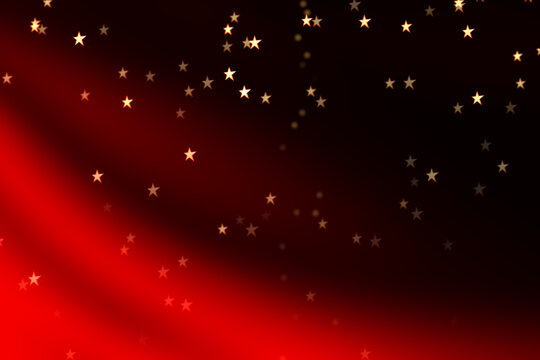 Digitally generated red abstract with lots of stars background. Defocused velvet look to use in gift, christmas, movies, valentine's day kind of concepts.