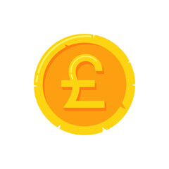 illustration of a Pounds coins. business or financial illustration vector graphic asset