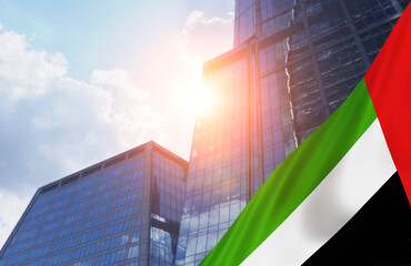 Fototapeta na wymiar UAE Flag. National holidays concept.